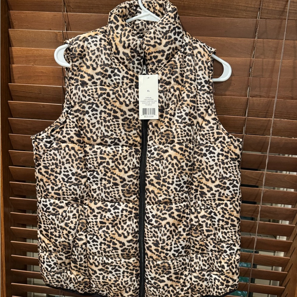 New Directions Leopard Print Vest